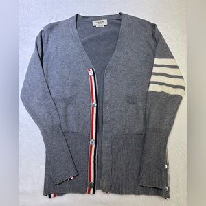 COPY - Thom Browne - Gray 4-Bar Cardigan